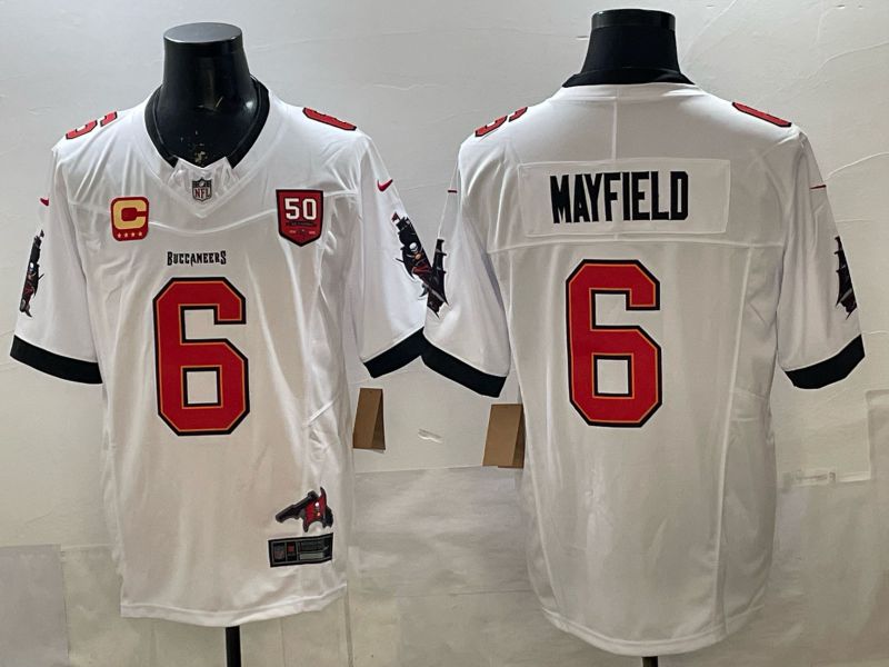Men 2026 Nike Tampa Bay Buccaneers #6 Mayfield White 3th generation Limited NFL Jersey 01->tampa bay buccaneers->NFL Jersey